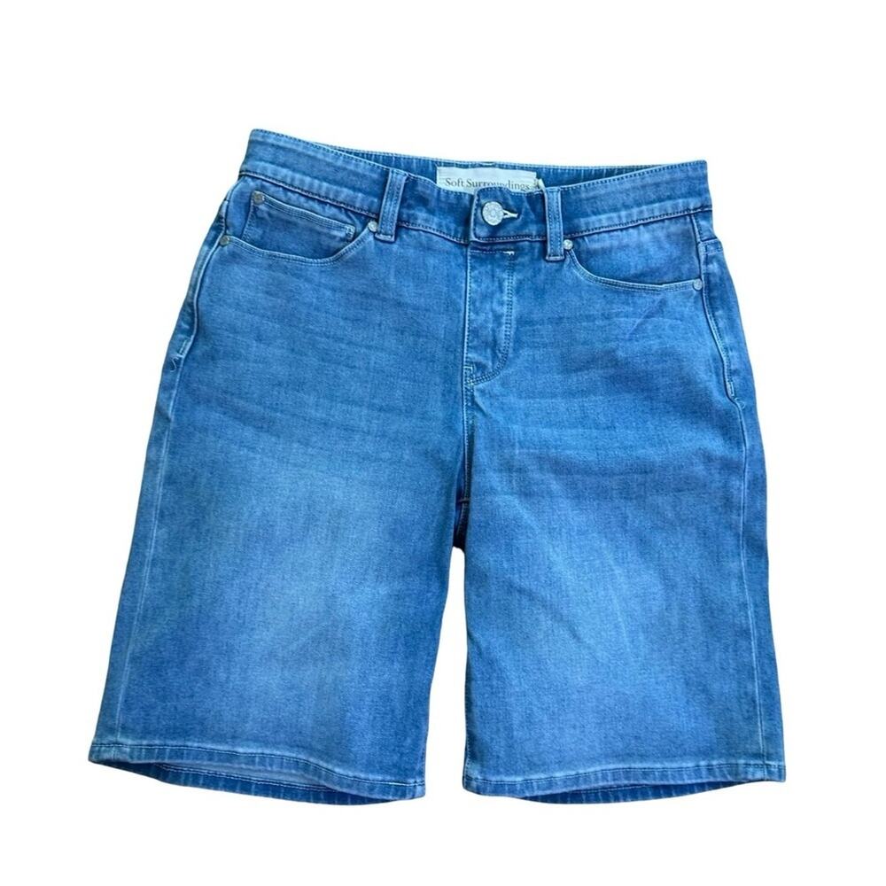 Soft Surroundings Stretch 10” Jean Shorts Sz S